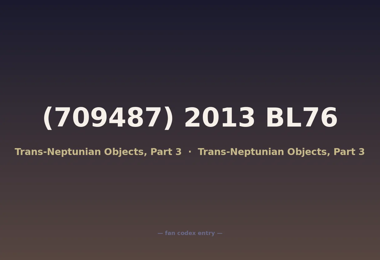 (709487) 2013 BL76