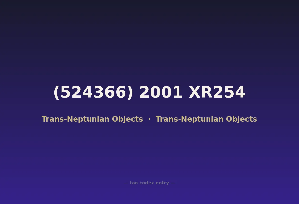 (524366) 2001 XR254