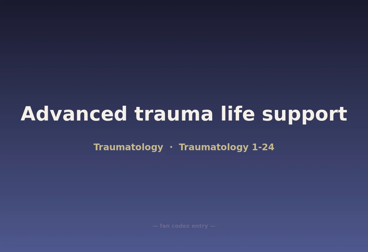 Advanced trauma life support