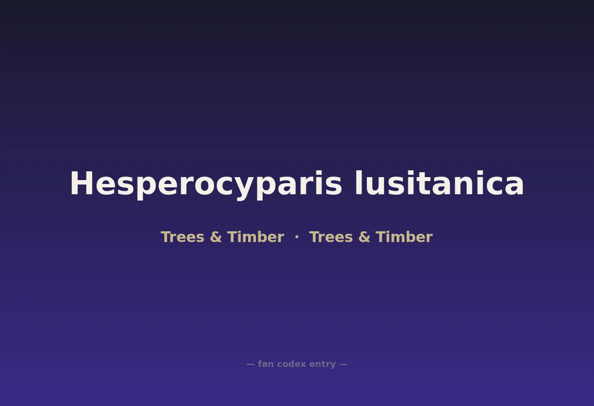 Hesperocyparis lusitanica