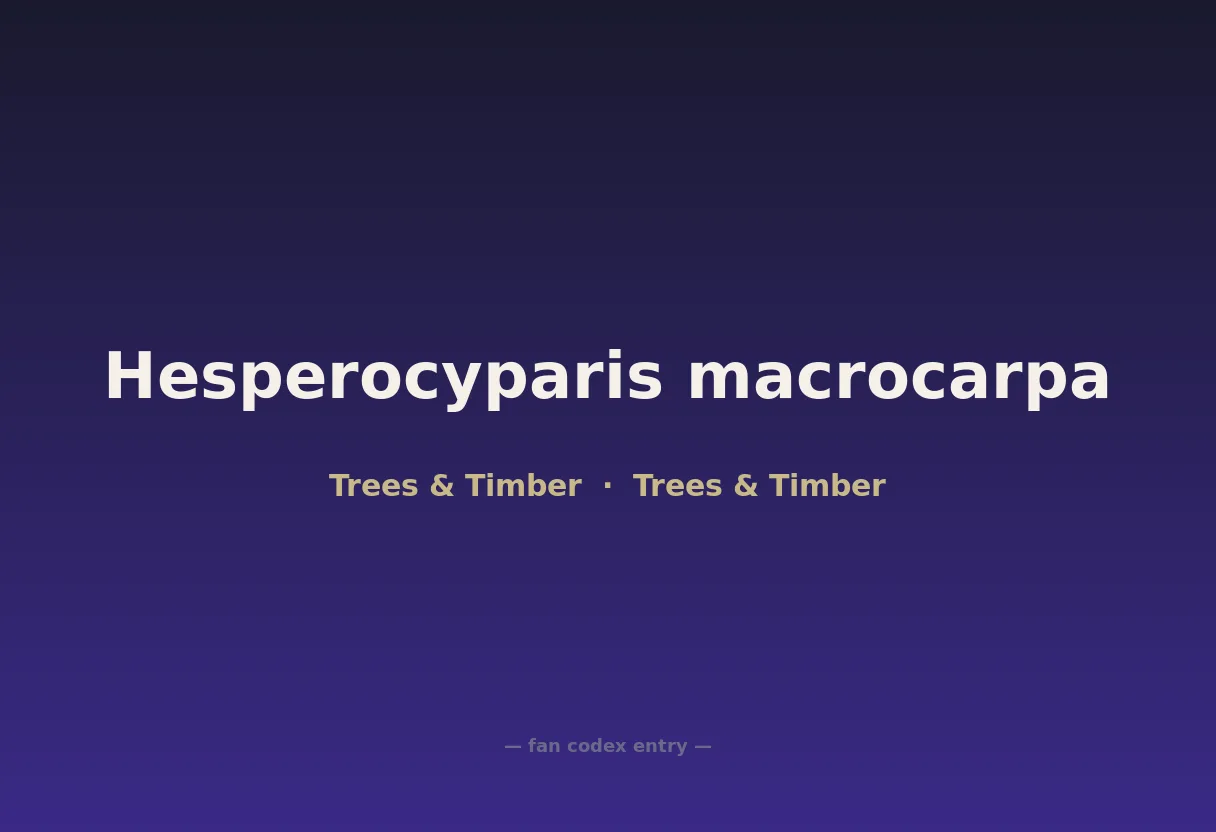 Hesperocyparis macrocarpa