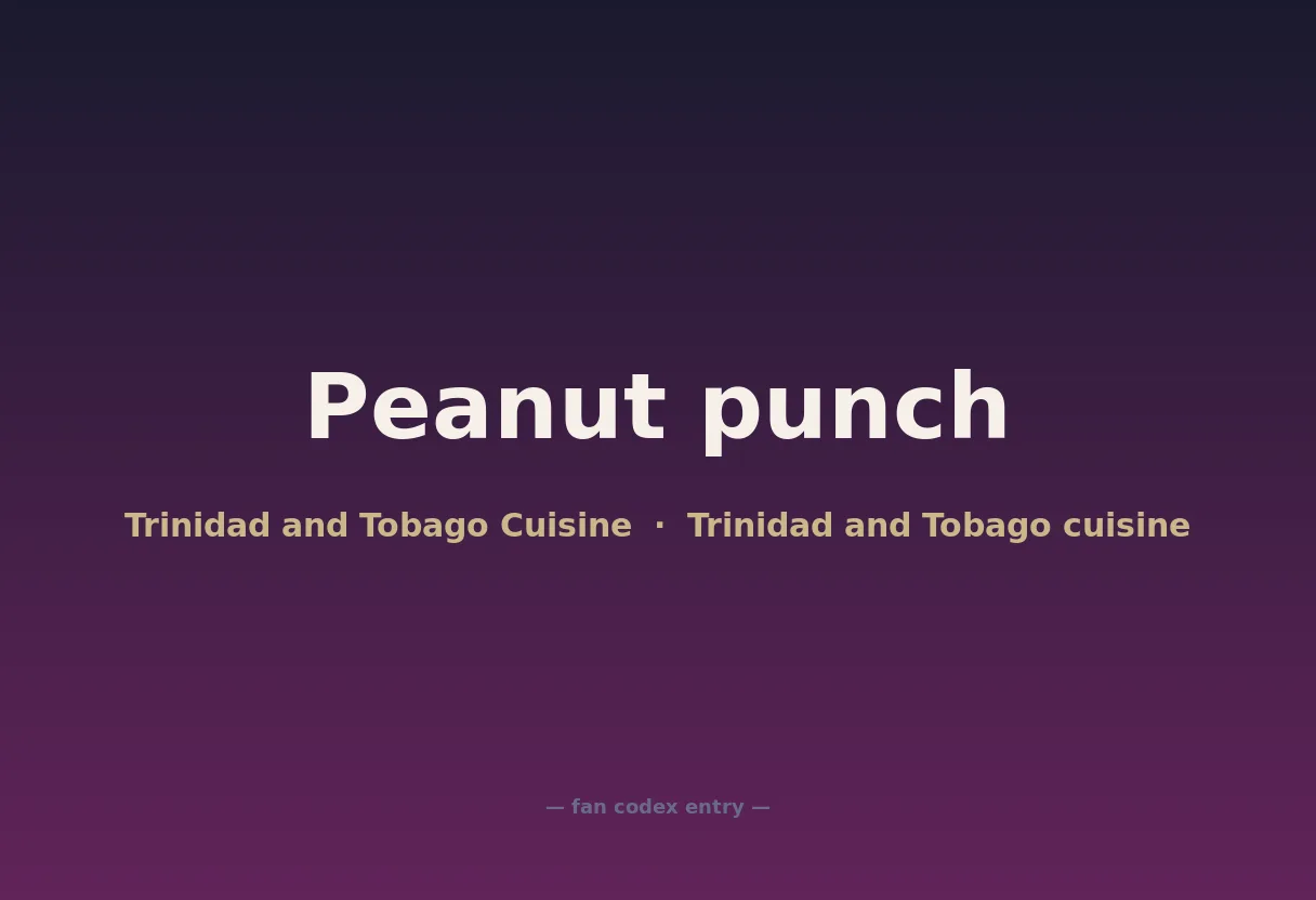Peanut punch