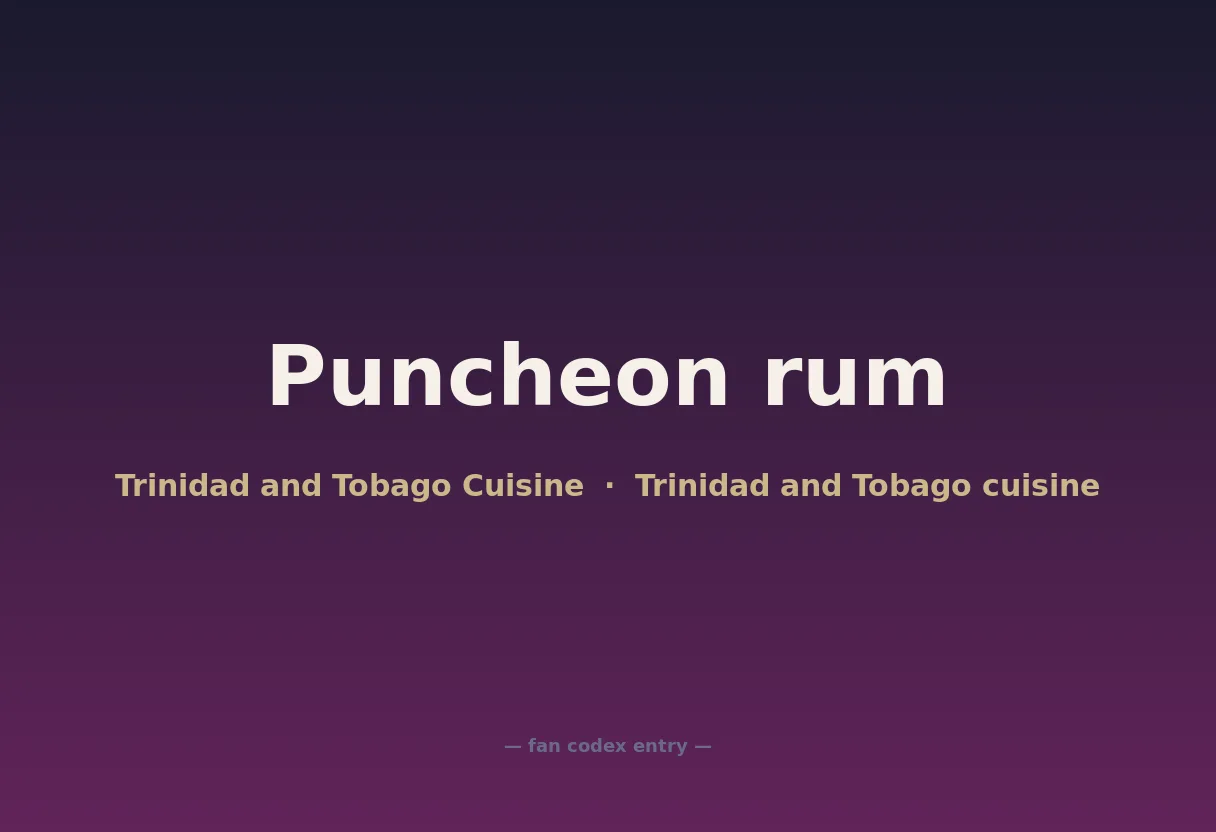 Puncheon rum