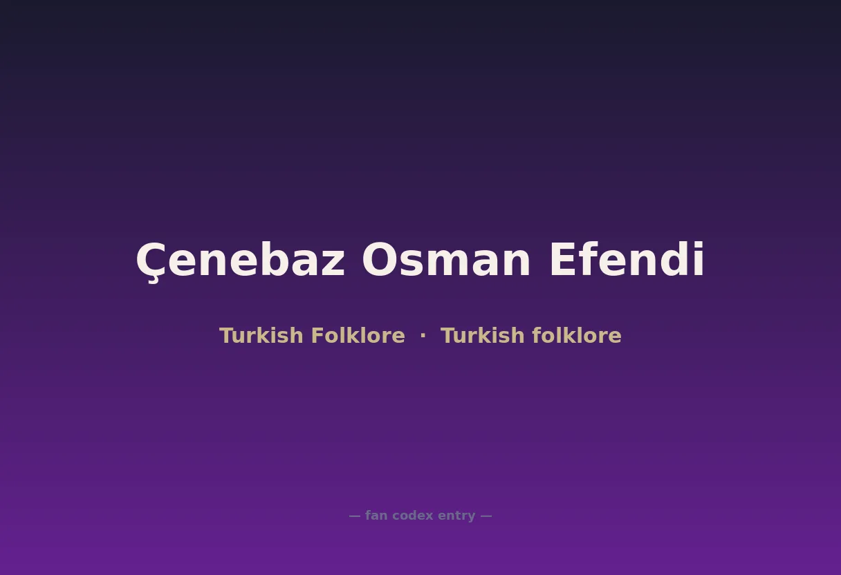 Çenebaz Osman Efendi