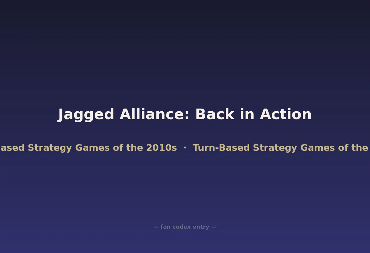 Jagged Alliance: Back in Action