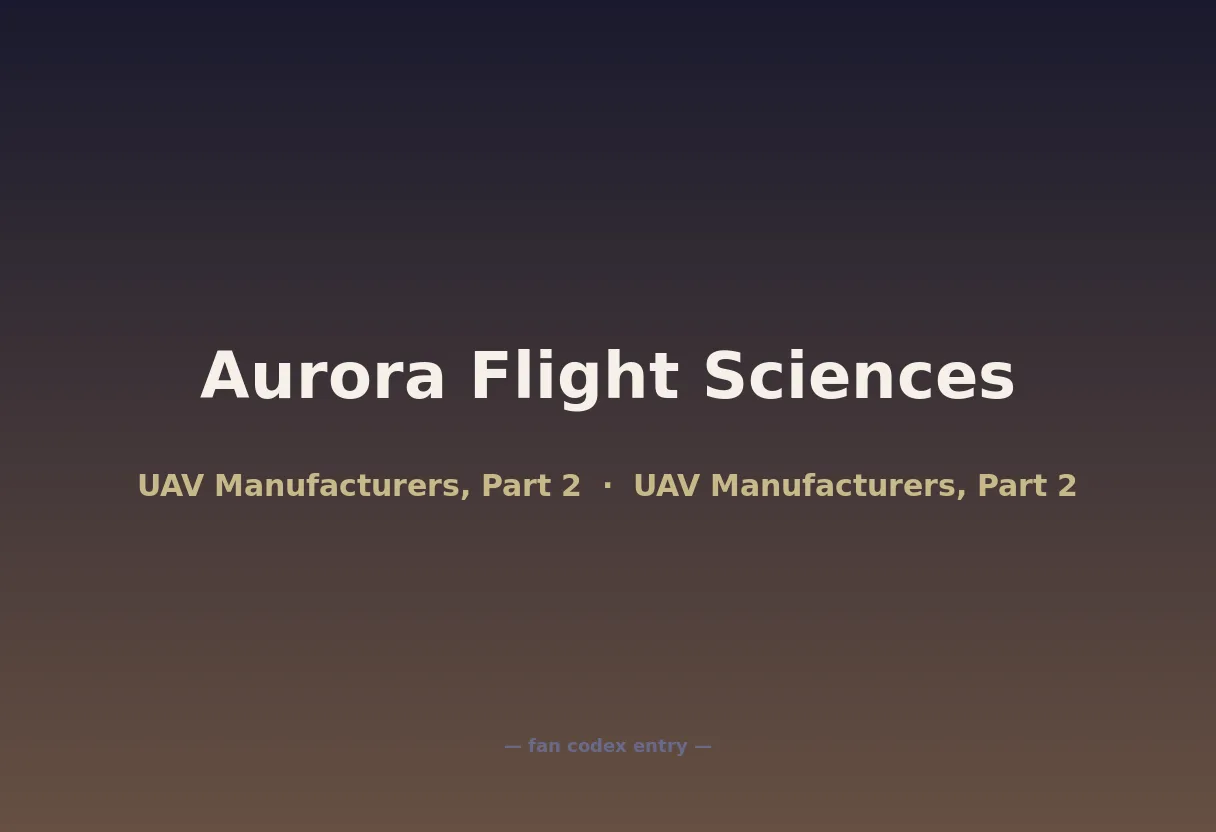 Aurora Flight Sciences