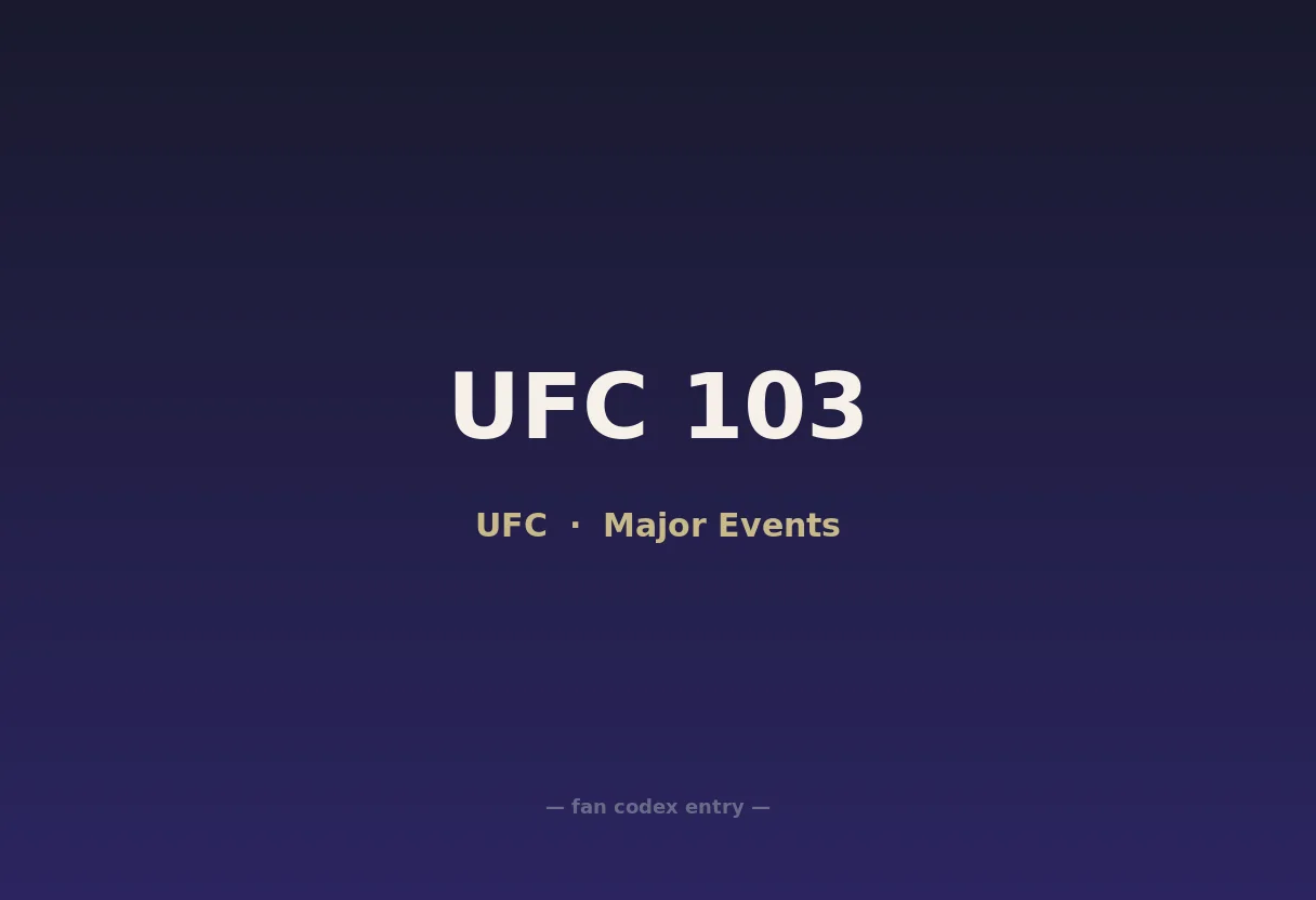 UFC 103
