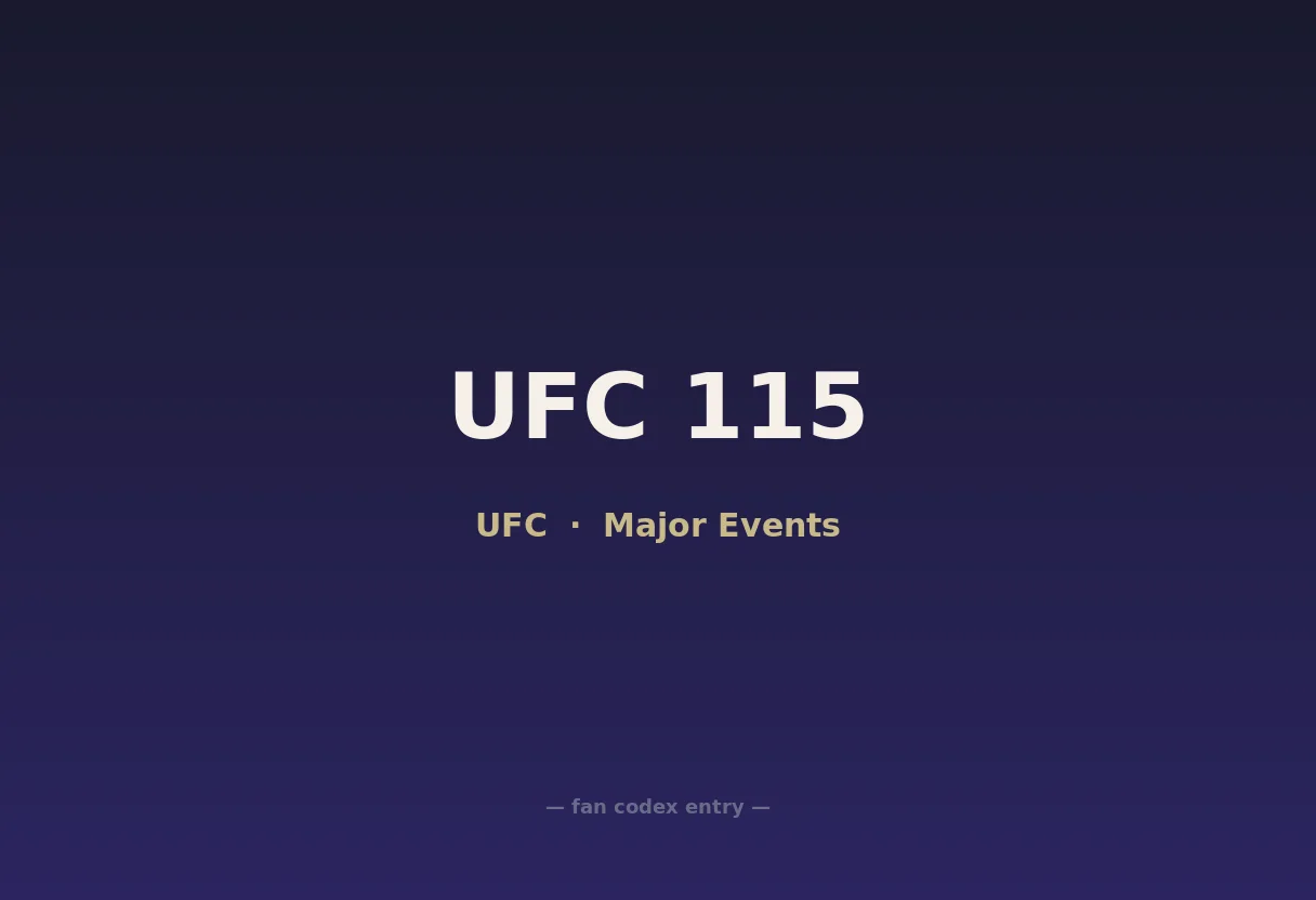 UFC 115