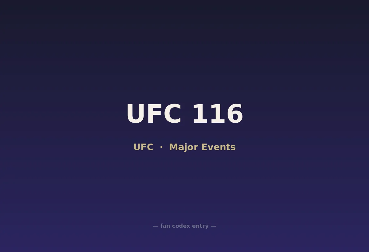 UFC 116