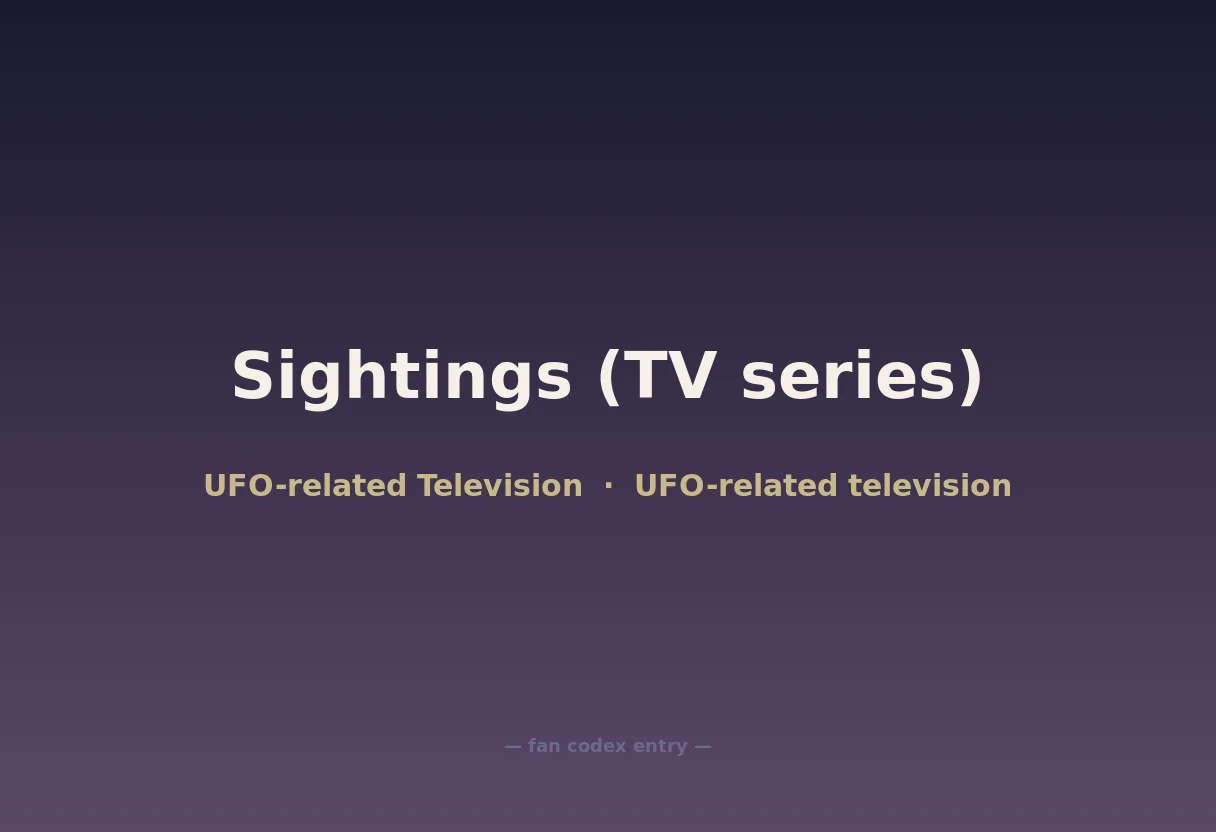 Sightings (TV series)
