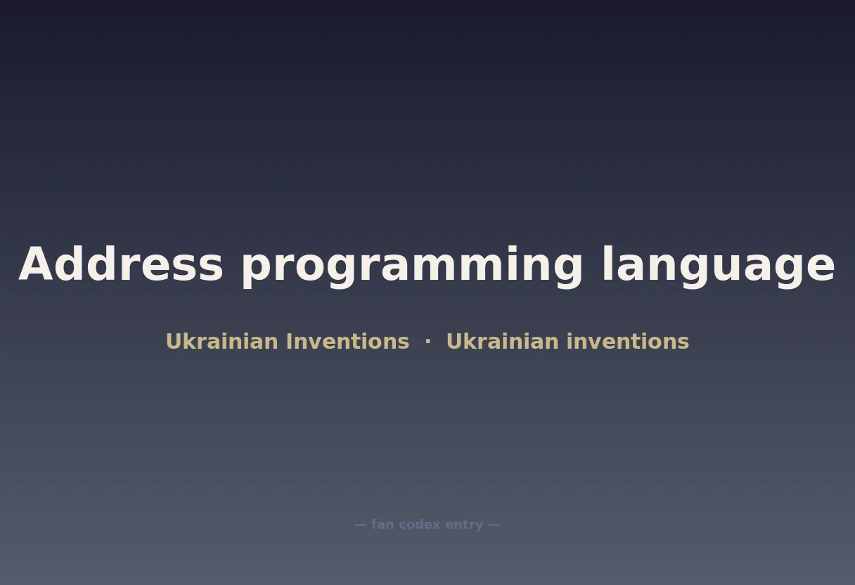 Address programming language