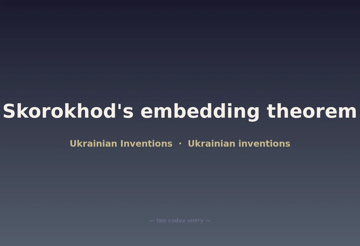 Skorokhod's embedding theorem