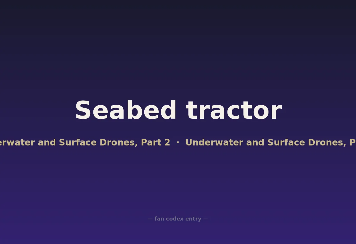 Seabed tractor