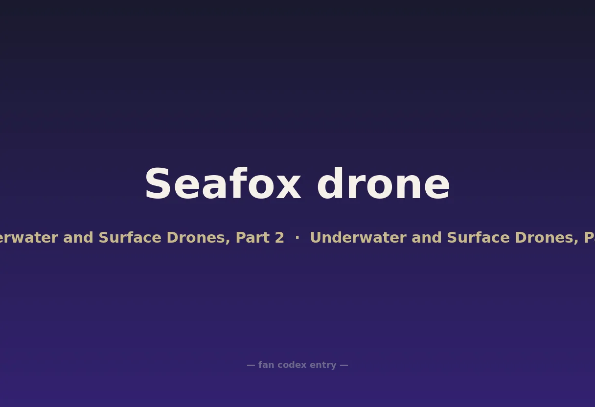 Seafox drone