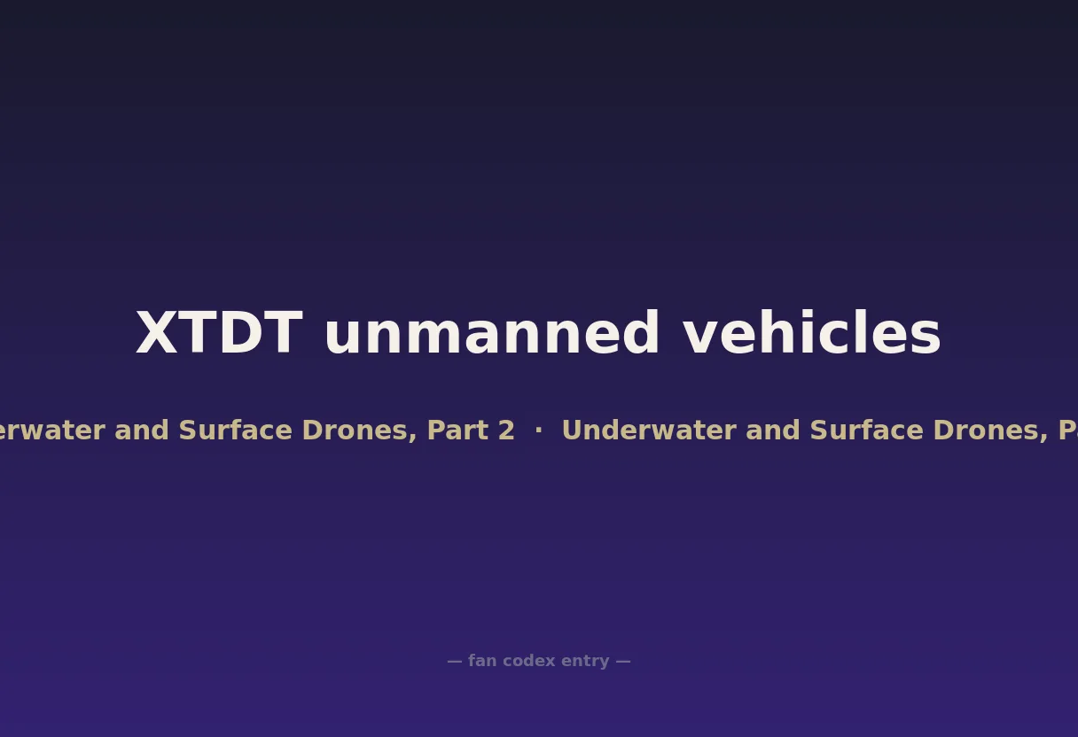 XTDT unmanned vehicles
