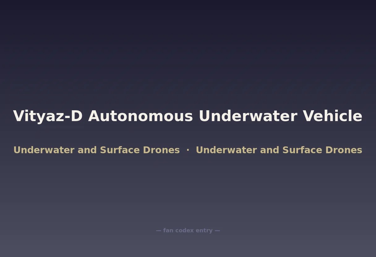 Vityaz-D Autonomous Underwater Vehicle