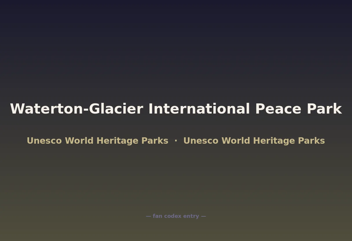 Waterton-Glacier International Peace Park