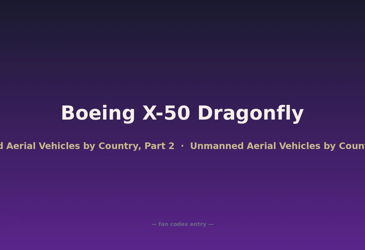 Boeing X-50 Dragonfly