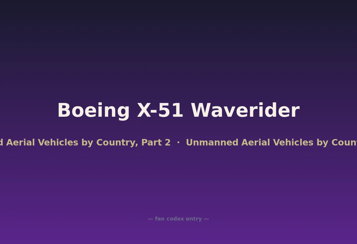 Boeing X-51 Waverider