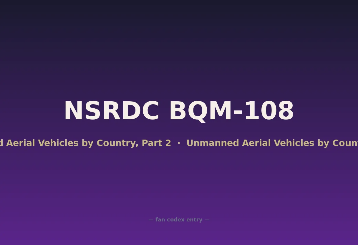 NSRDC BQM-108