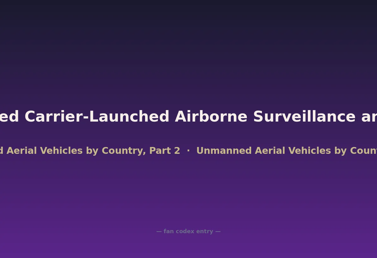 Unmanned Carrier-Launched Airborne Surveillance and Strike