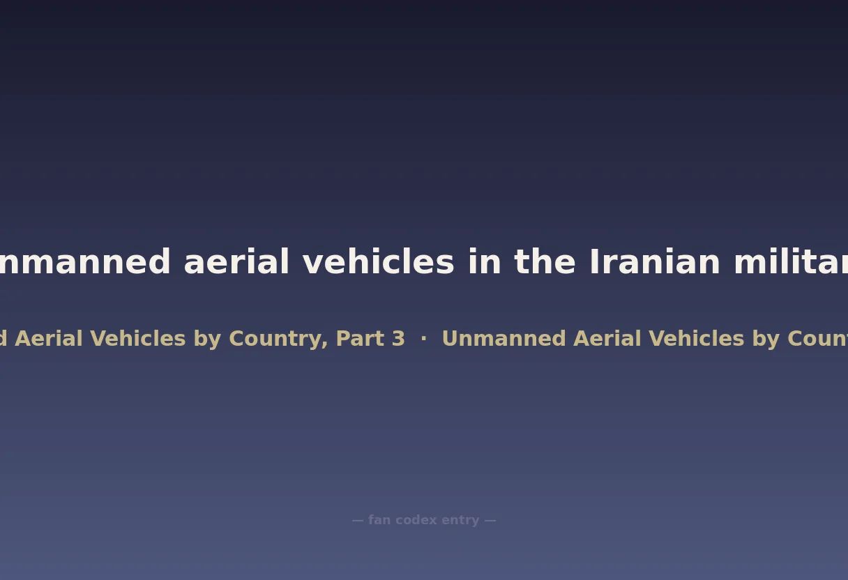 Unmanned aerial vehicles in the Iranian military