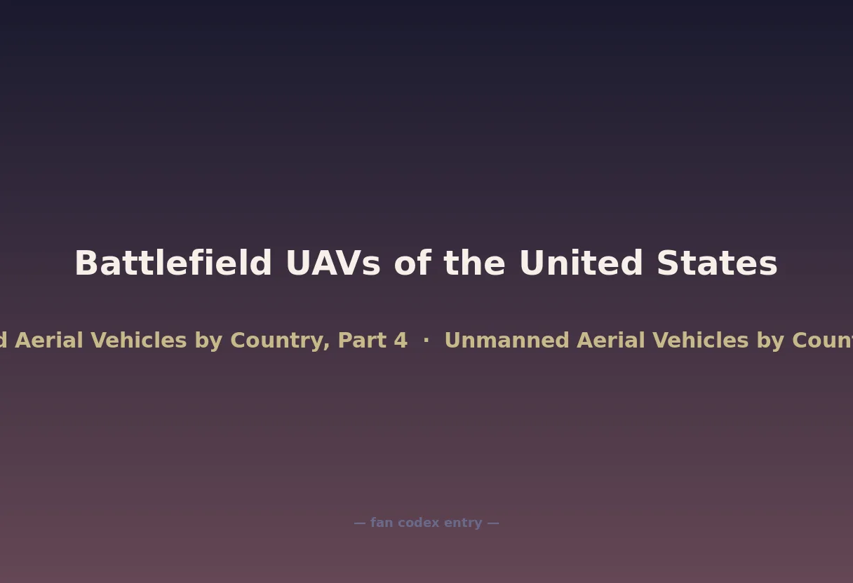 Battlefield UAVs of the United States