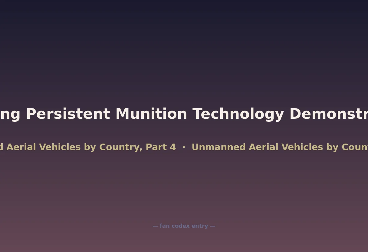Boeing Persistent Munition Technology Demonstrator