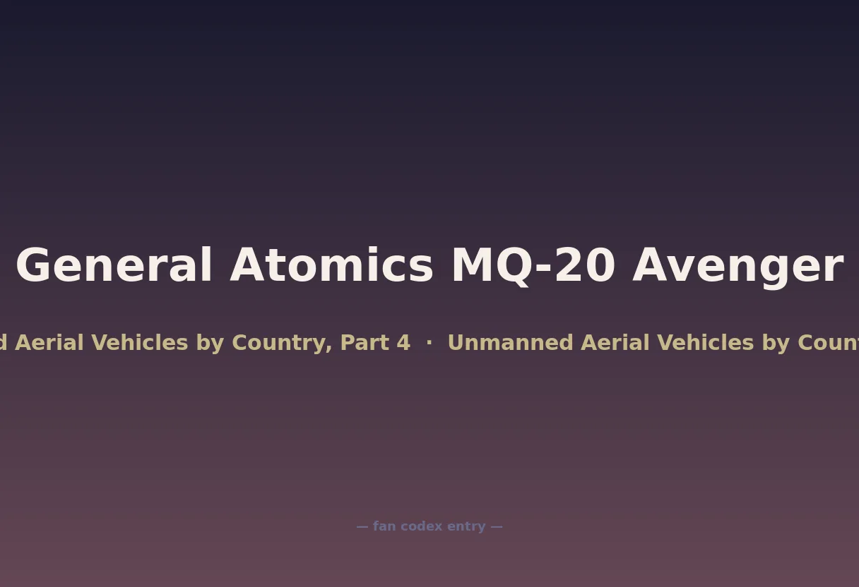 General Atomics MQ-20 Avenger
