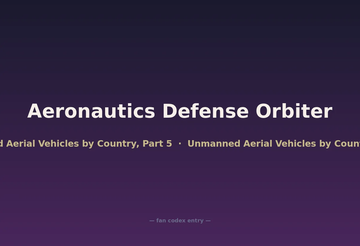 Aeronautics Defense Orbiter