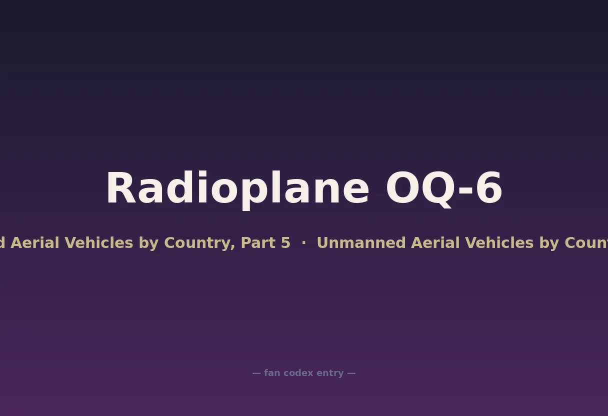 Radioplane OQ-6