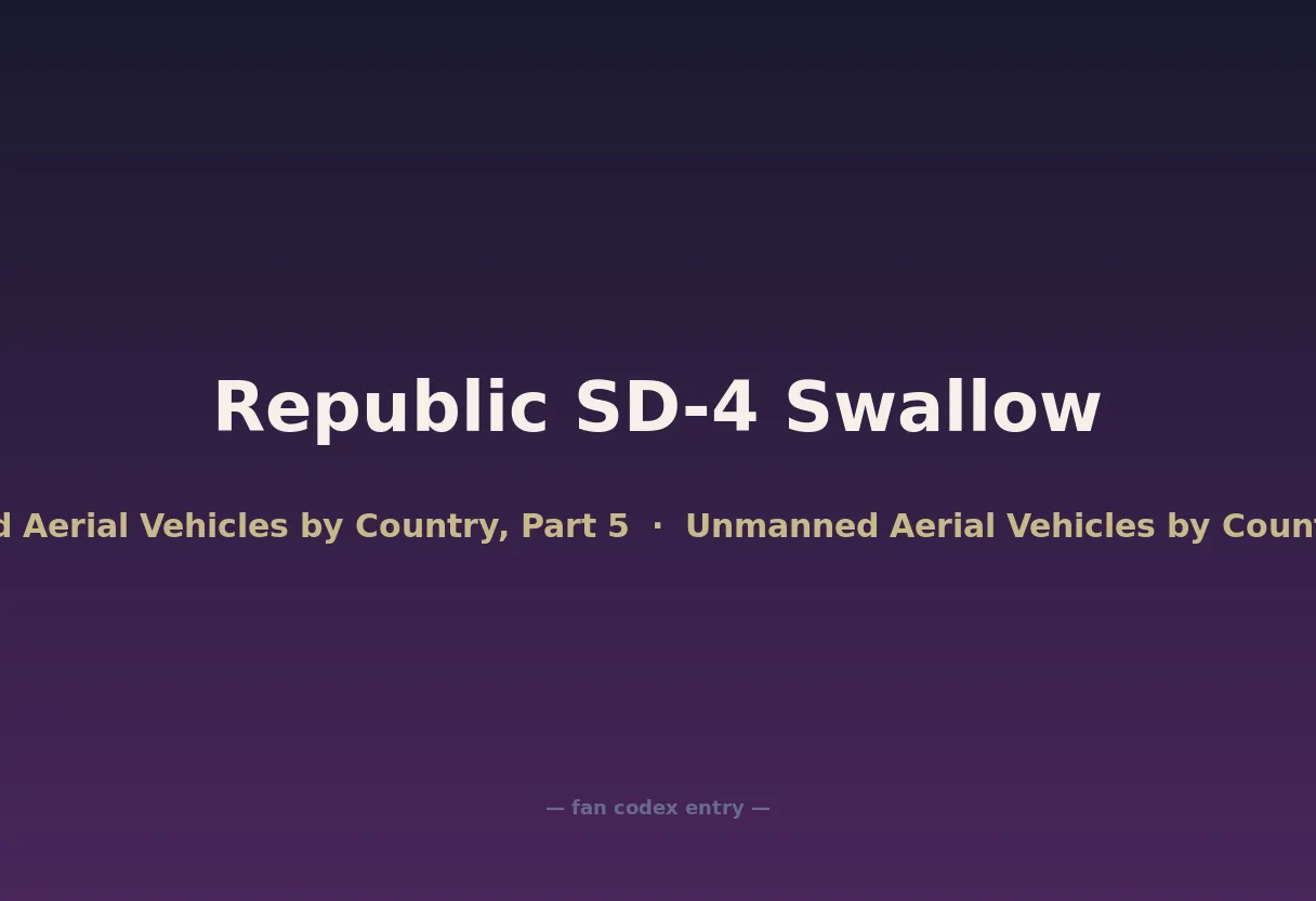 Republic SD-4 Swallow