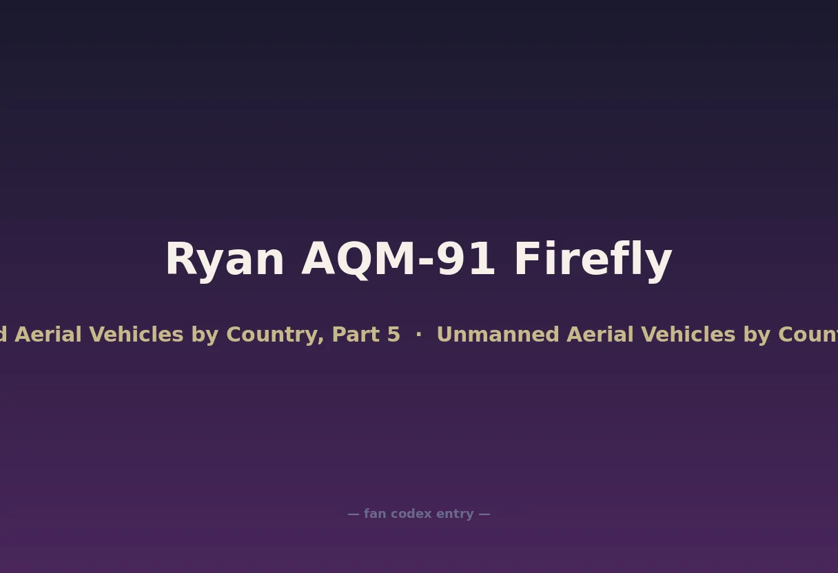 Ryan AQM-91 Firefly