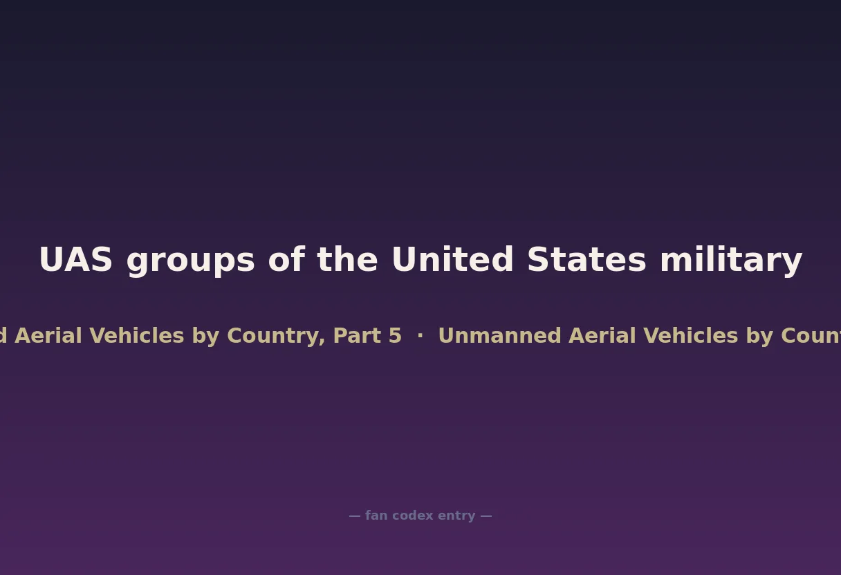 UAS groups of the United States military