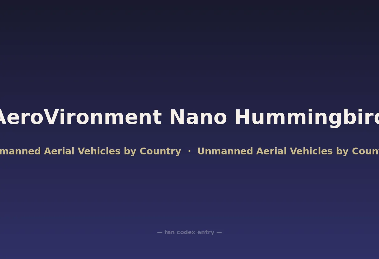AeroVironment Nano Hummingbird