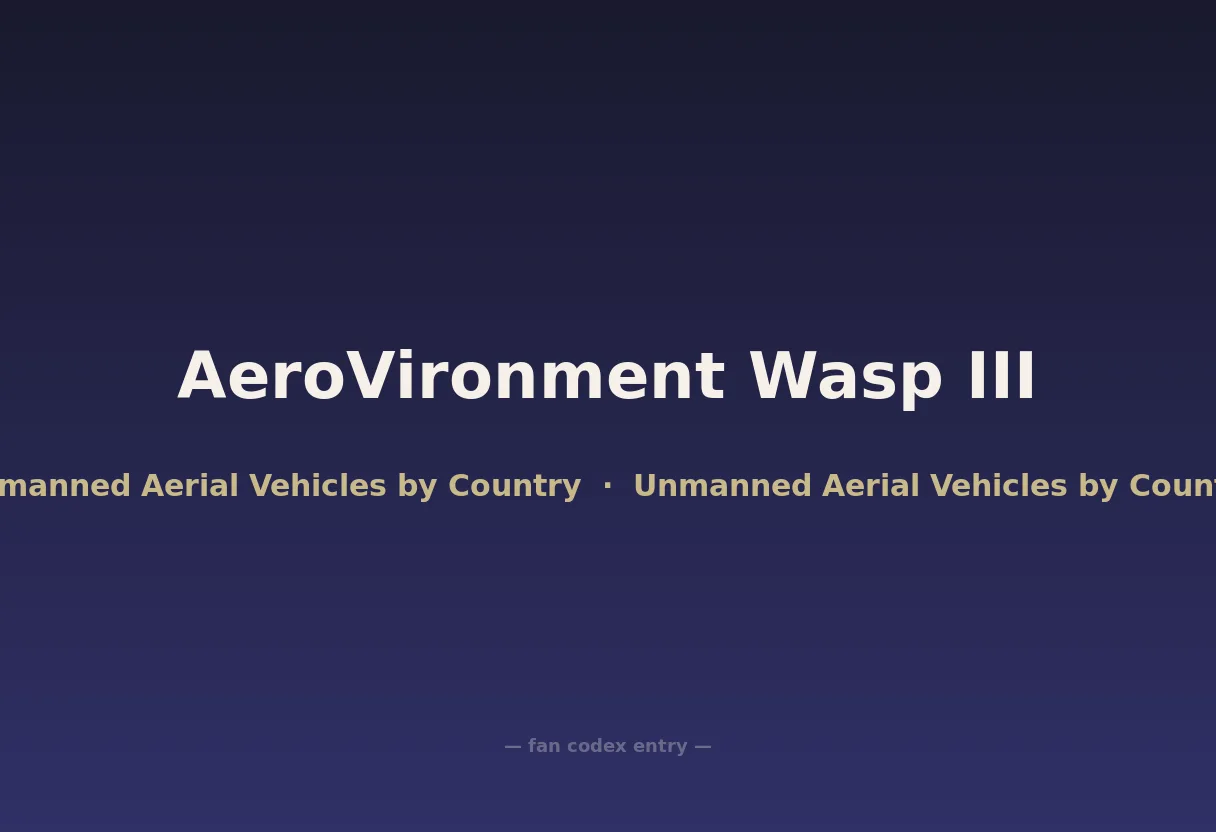 AeroVironment Wasp III