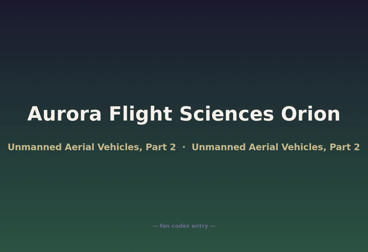 Aurora Flight Sciences Orion