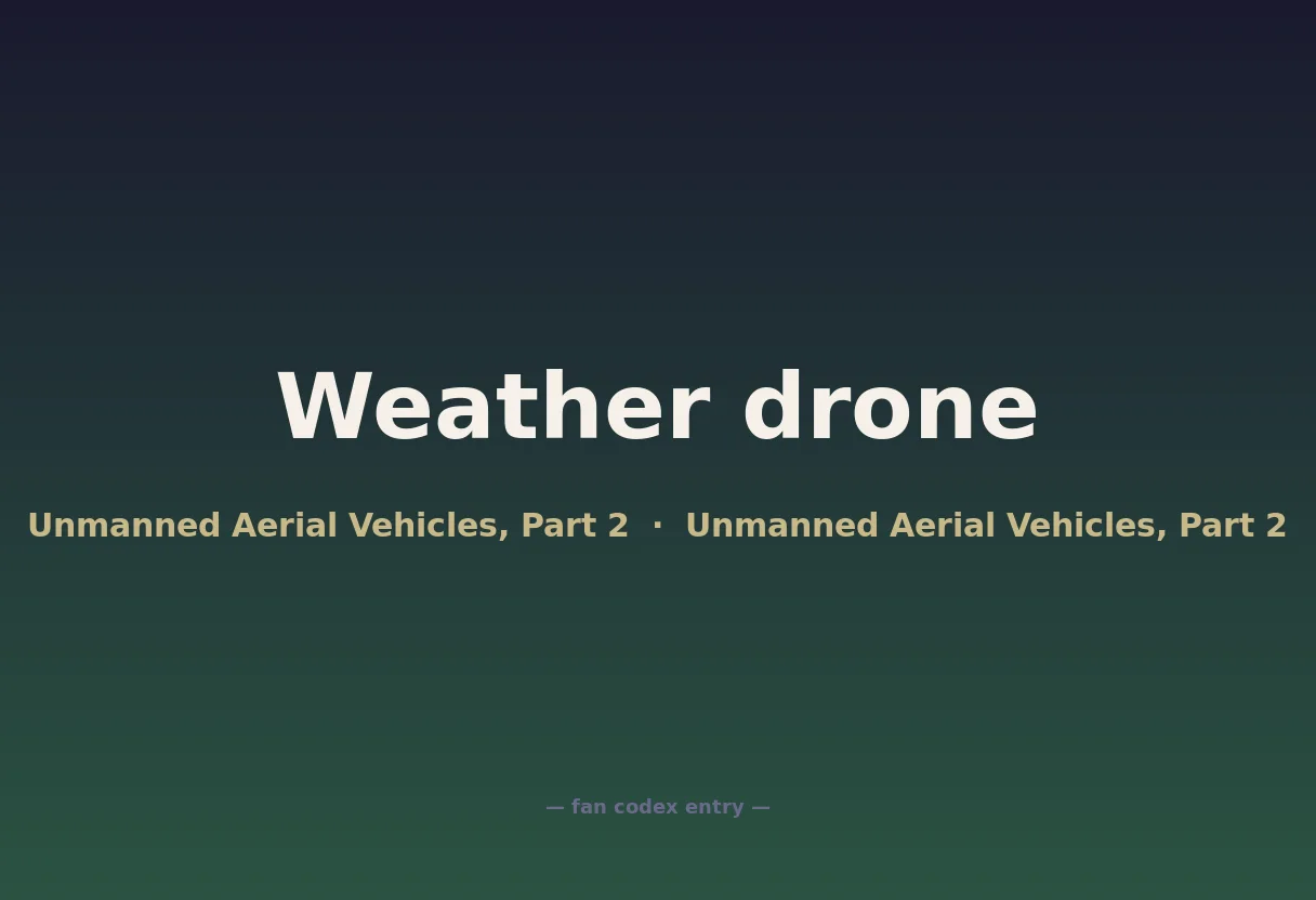 Weather drone
