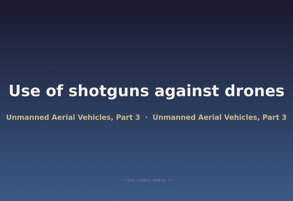 Use of shotguns against drones