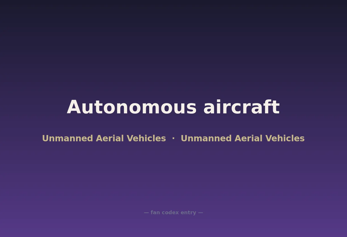 Autonomous aircraft