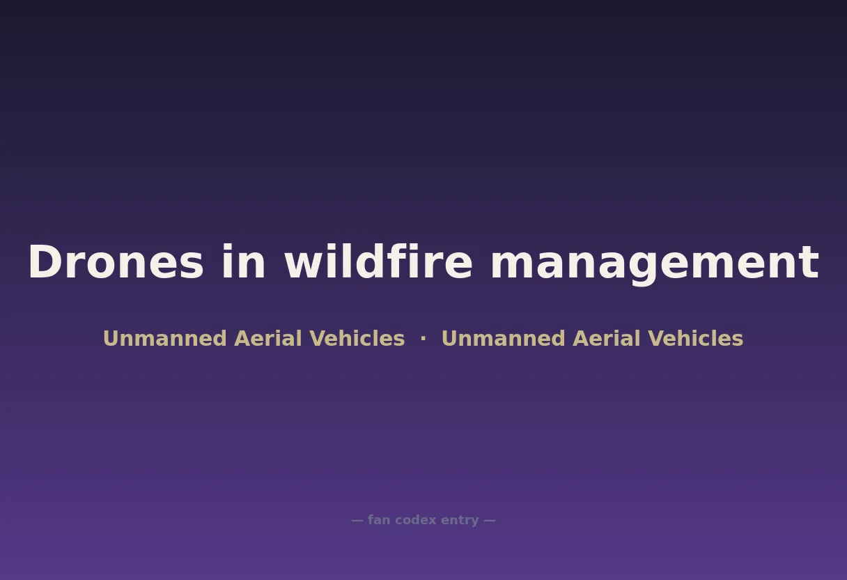 Drones in wildfire management
