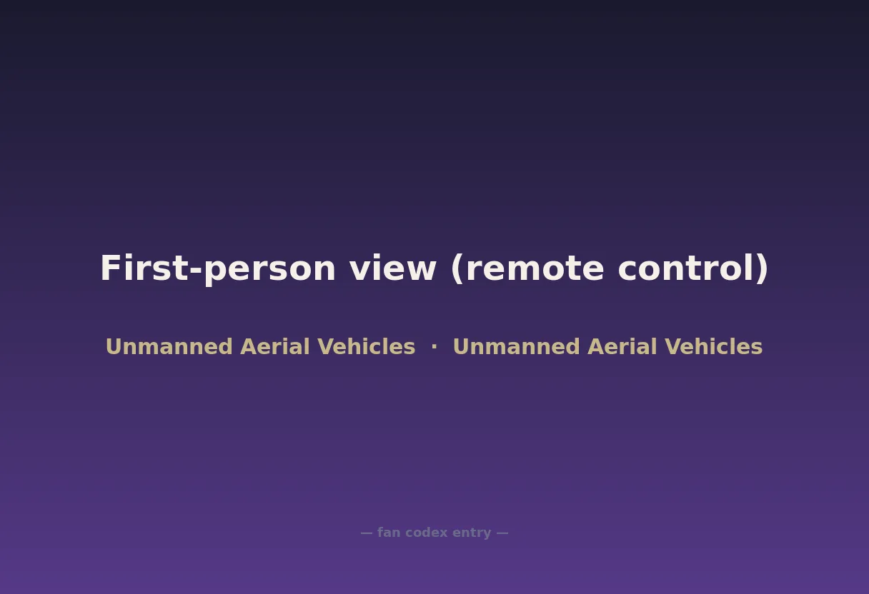 First-person view (remote control)