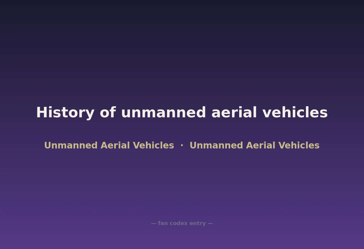 History of unmanned aerial vehicles