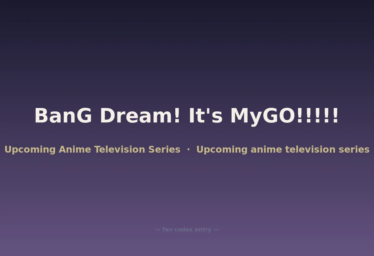 BanG Dream! It's MyGO!!!!!