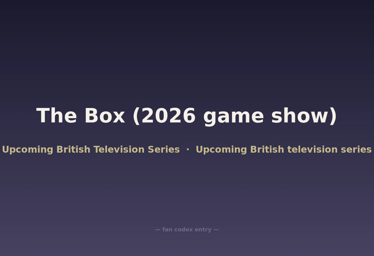 The Box (2026 game show)