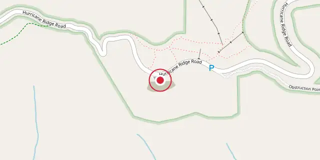 Street map of the area around Olympic; the red dot marks 47°58′08″N 123°29′56″W