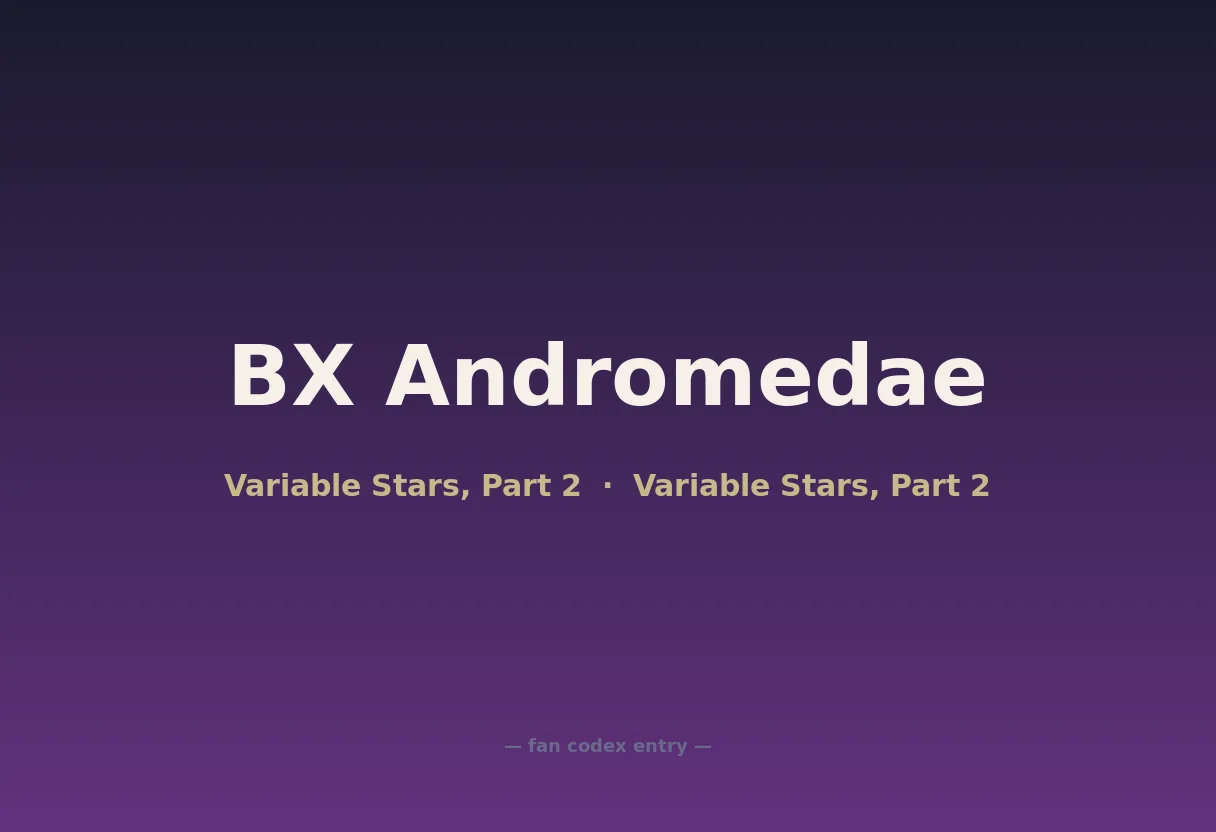 BX Andromedae