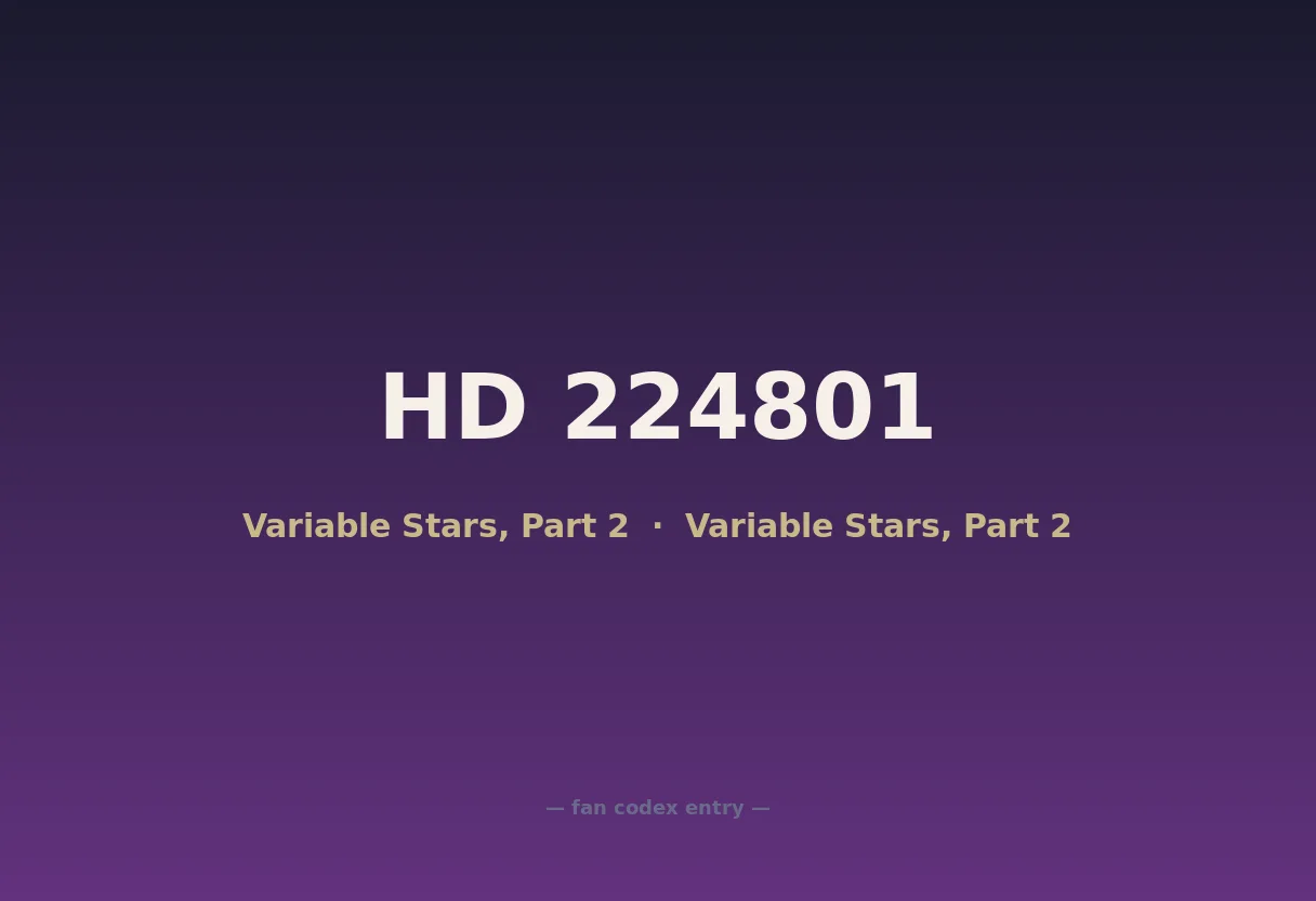 HD 224801
