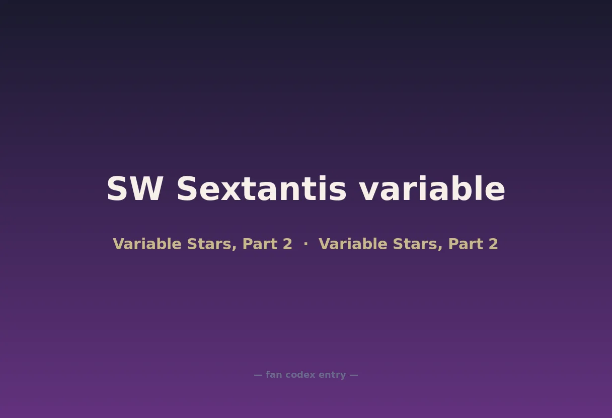 SW Sextantis variable