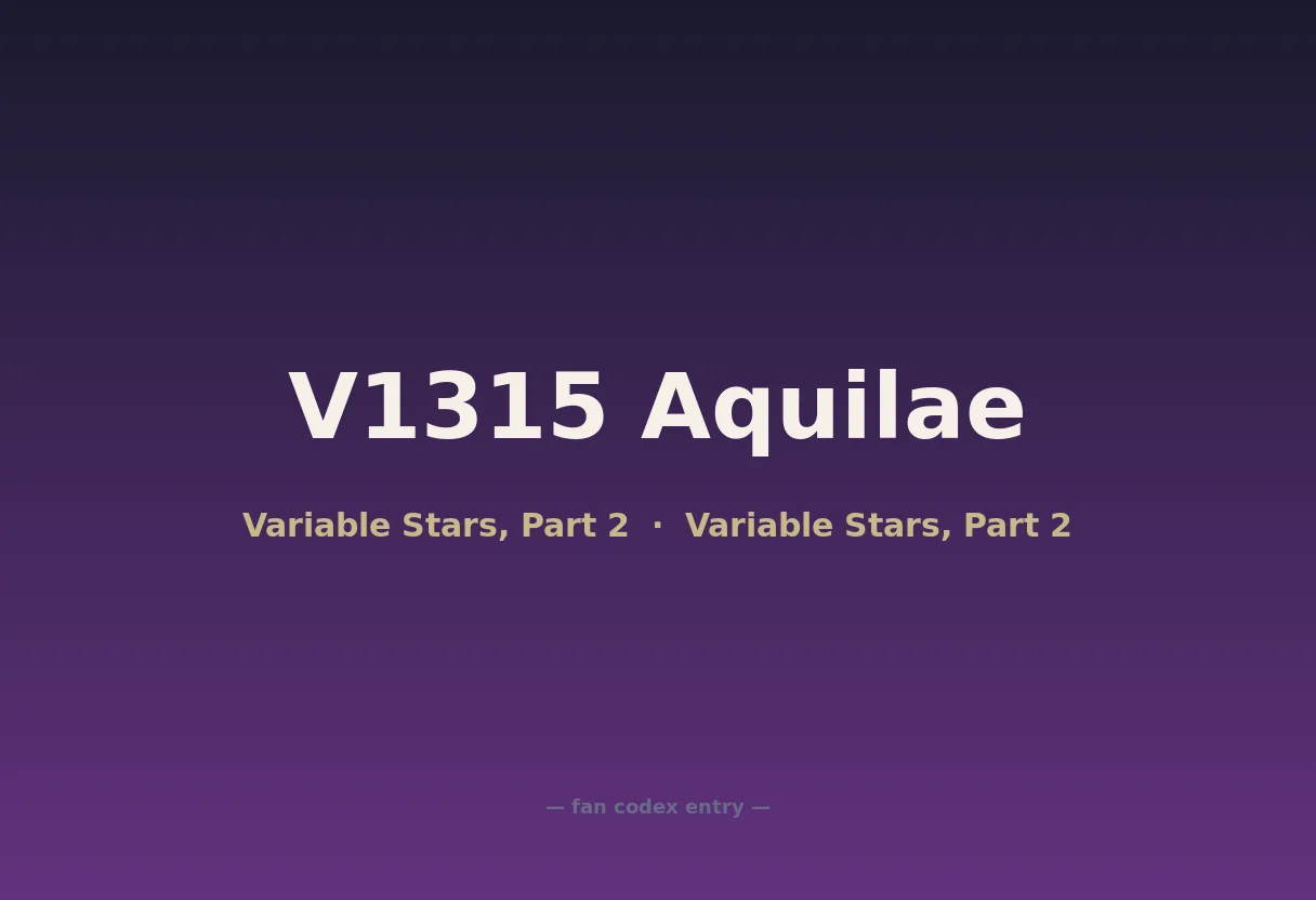 V1315 Aquilae